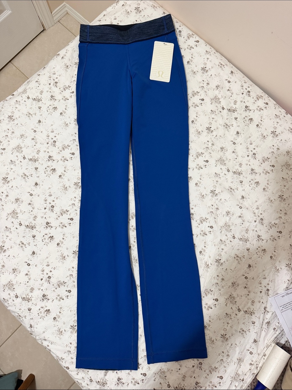 lululemon athletica Cobalt Blue Flare Yoga Pants